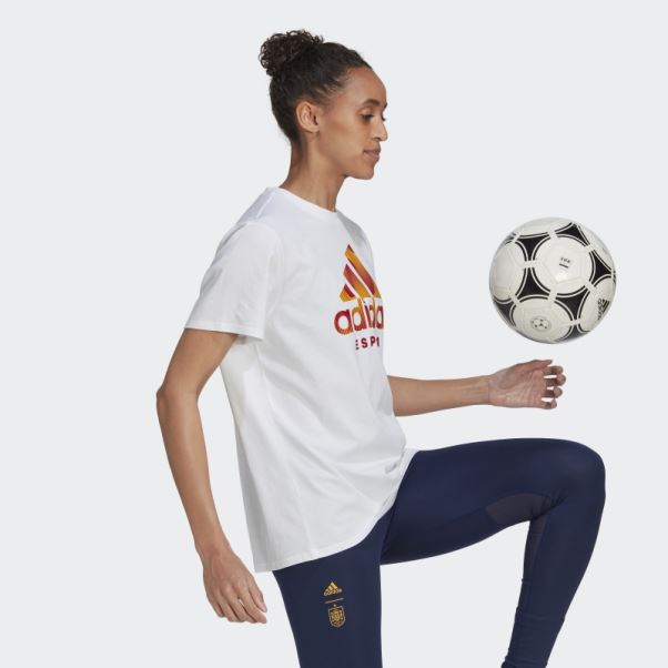 T-shirt Espagne Adidas Blanc