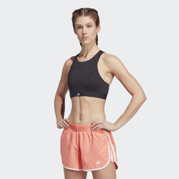 Brassière De Course à Maintien Moyen Noir Adidas