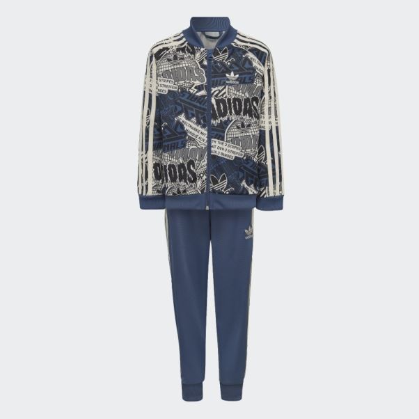 Survêtement Adidas Blanc Imprimé Allover