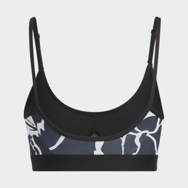Soutien-gorge Imprimé Fleuri à Maintien Léger Gris Dash Adidas