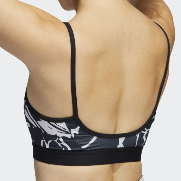 Soutien-gorge Imprimé Fleuri à Maintien Léger Gris Dash Adidas