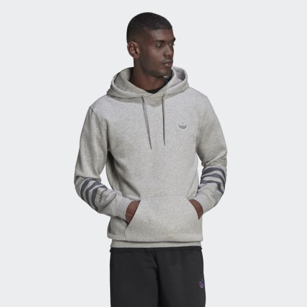 Sweat à Capuche En Polaire Adidas Sprt Mode Gris Moyen