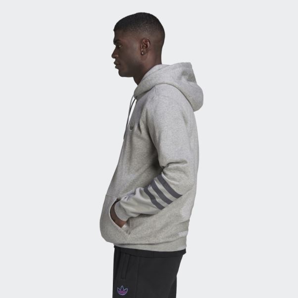 Sweat à Capuche En Polaire Adidas Sprt Mode Gris Moyen