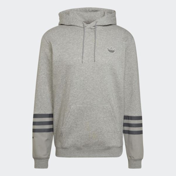 Sweat à Capuche En Polaire Adidas Sprt Mode Gris Moyen