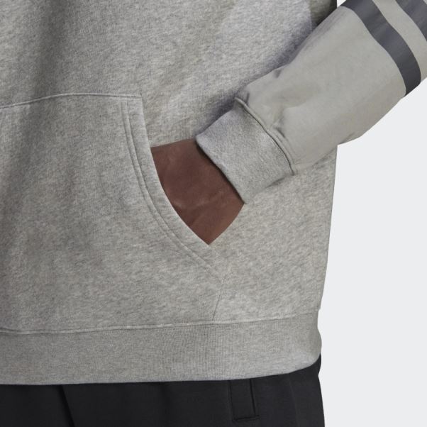 Sweat à Capuche En Polaire Adidas Sprt Mode Gris Moyen