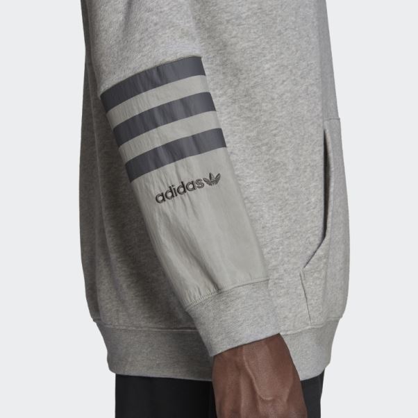 Sweat à Capuche En Polaire Adidas Sprt Mode Gris Moyen