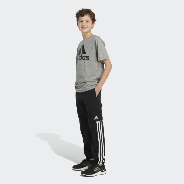 Pantalon De Jogging Adidas Cargo En Polaire 3 Bandes Noir