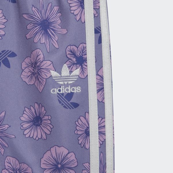 Ensemble De Survêtement à Fleurs Lilas Adidas