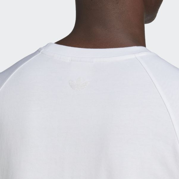 Adidas T-shirt Brodé Blanc