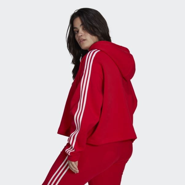 Sweat à Capuche Court Adidas Scarlet Adicolor Classics (taille Plus)