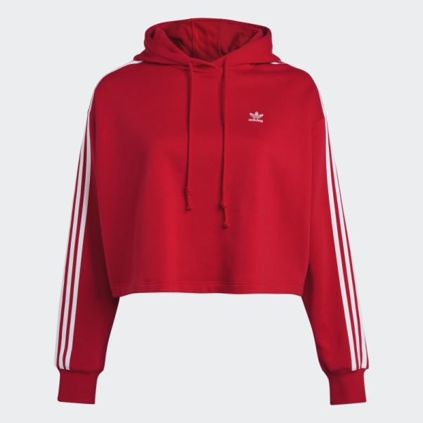 Sweat à Capuche Court Adidas Scarlet Adicolor Classics (taille Plus)
