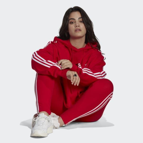 Sweat à Capuche Court Adidas Scarlet Adicolor Classics (taille Plus)