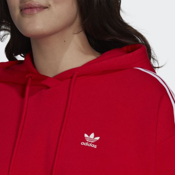 Sweat à Capuche Court Adidas Scarlet Adicolor Classics (taille Plus)