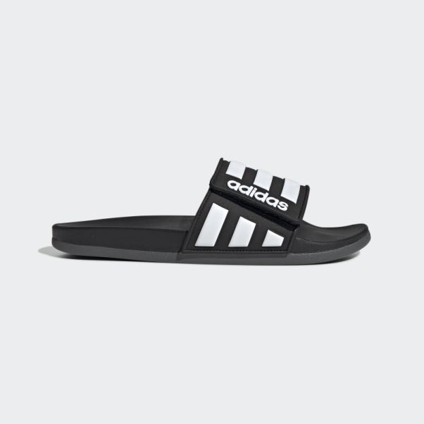 Claquettes Ajustables Adidas Adilette Comfort Noires