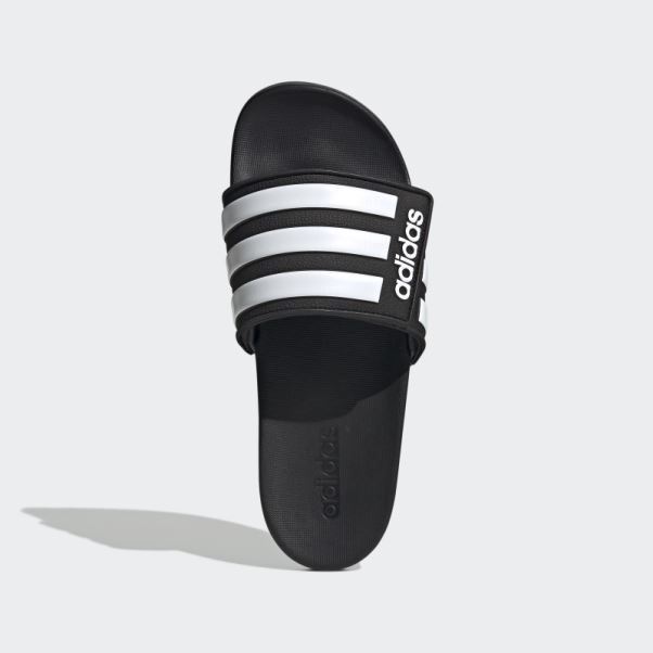 Claquettes Ajustables Adidas Adilette Comfort Noires