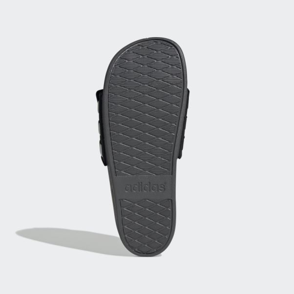 Claquettes Ajustables Adidas Adilette Comfort Noires