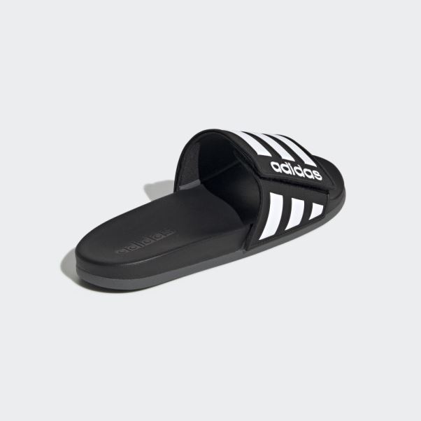 Claquettes Ajustables Adidas Adilette Comfort Noires