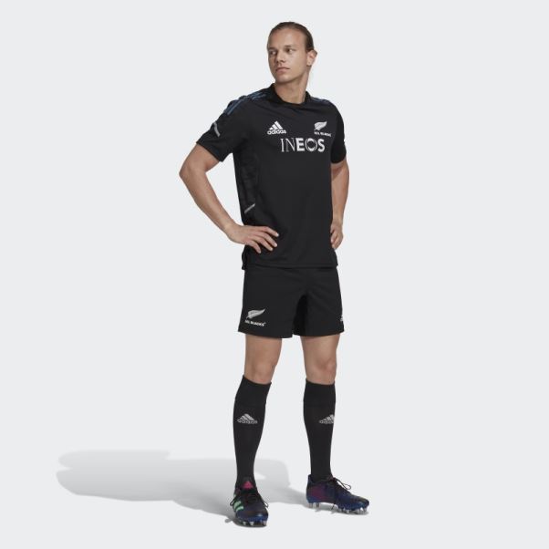Adidas All Blacks Short De Rugby Domicile Blanc