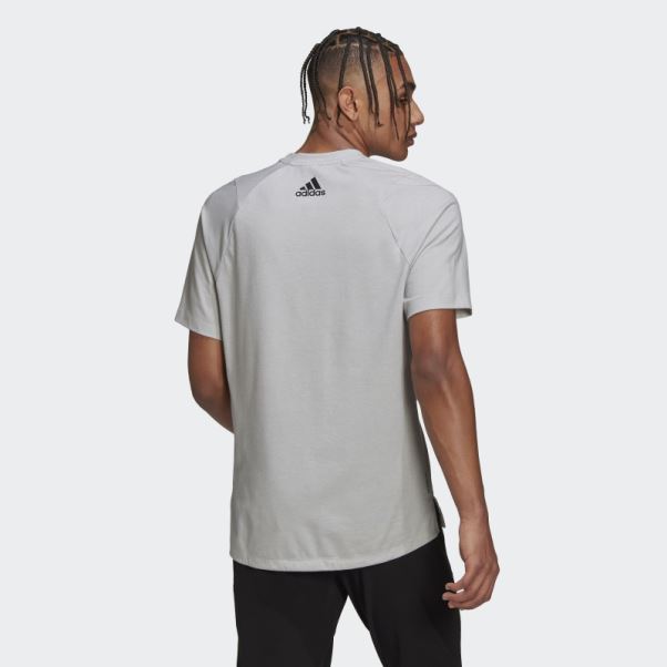 T-shirt D'entraînement à 3 Barres Train Icons Adidas Gris