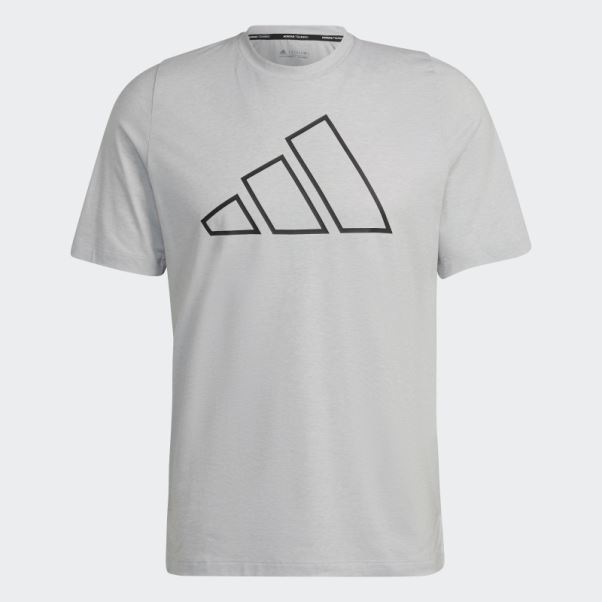 T-shirt D'entraînement à 3 Barres Train Icons Adidas Gris