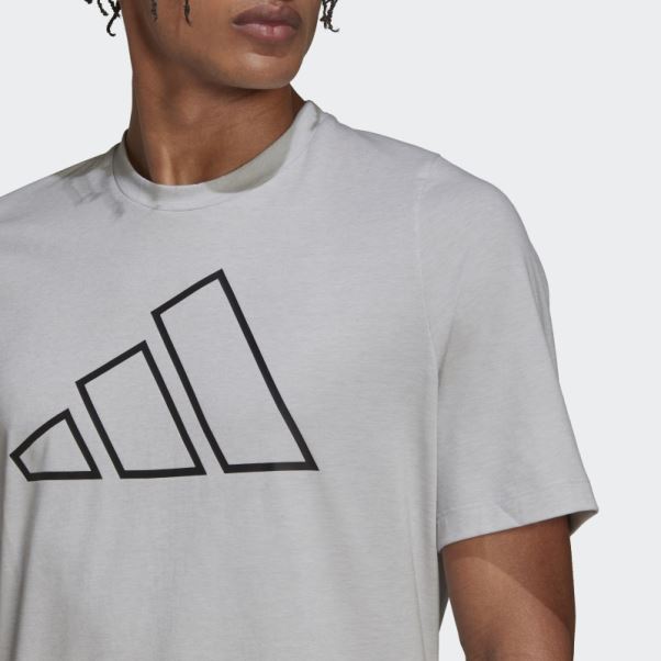 T-shirt D'entraînement à 3 Barres Train Icons Adidas Gris