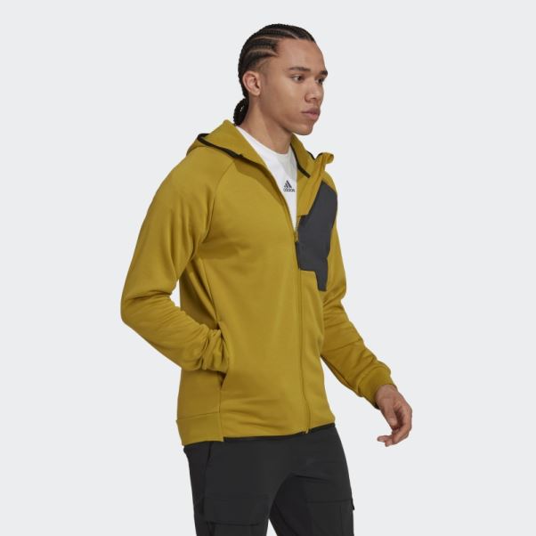 X-city Sweat à Capuche Entièrement Zippé Adidas Olive