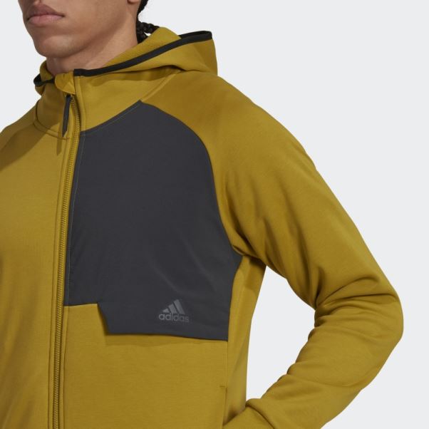 X-city Sweat à Capuche Entièrement Zippé Adidas Olive