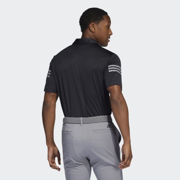 Polo 3 Bandes Noir Adidas
