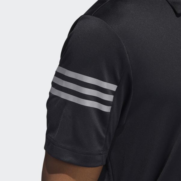Polo 3 Bandes Noir Adidas