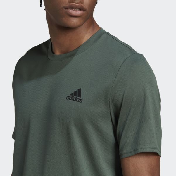 Adidas Aeroready Conçu Pour Le Mouvement T-shirt Vert Oxyde