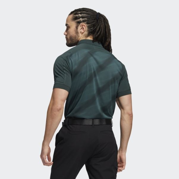 Polo Vert Imprimé Adidas