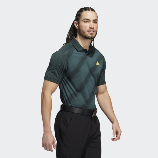 Polo Vert Imprimé Adidas