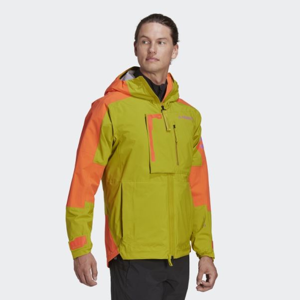 Veste De Randonnée Adidas Terrex Xploric Rain.rdy Olive
