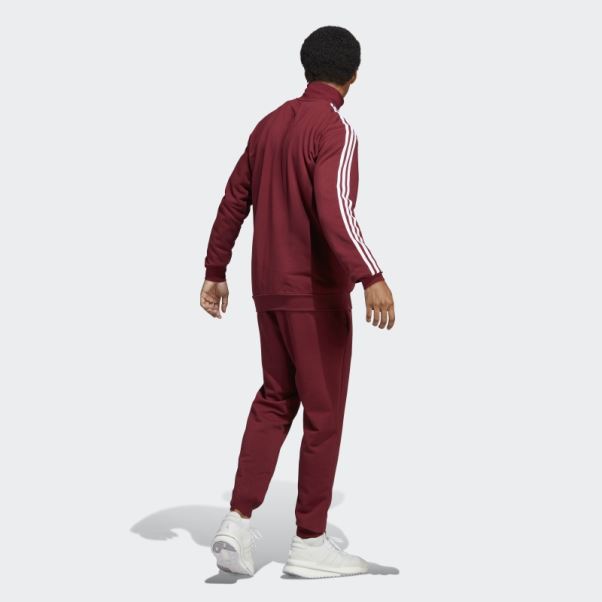 Survêtement Basic 3-stripes French Terry Rouge Adidas