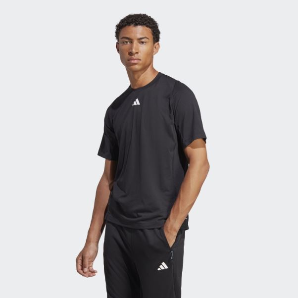 Adidas Train Icons 3 Bar Logo T-shirt D'entraînement Noir