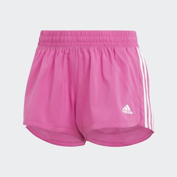 Short Tissé à 3 Bandes Adidas Pacer Fuchsia