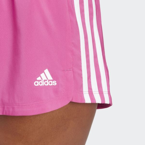 Short Tissé à 3 Bandes Adidas Pacer Fuchsia