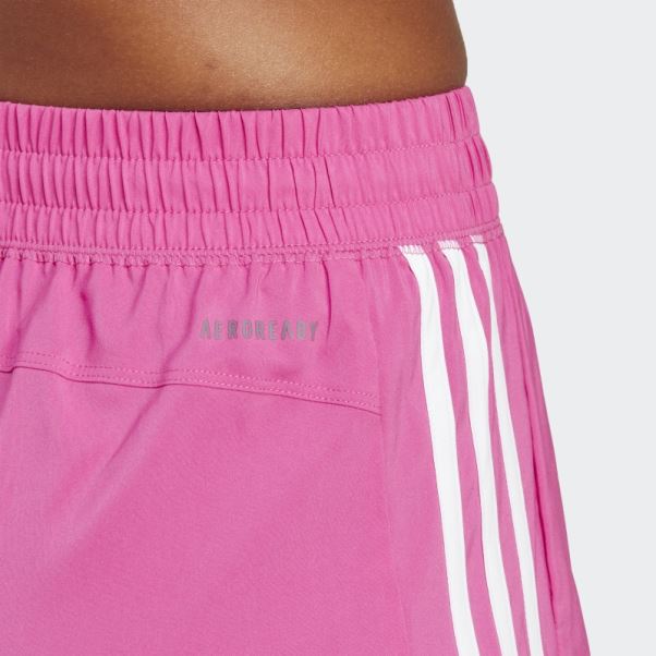 Short Tissé à 3 Bandes Adidas Pacer Fuchsia