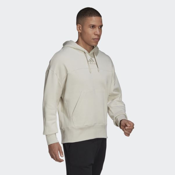 Studio Lounge Sweat à Capuche Polaire Aluminium Adidas