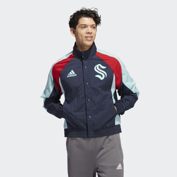 Veste Rétro Adidas Kraken Reverse Bleu Nuit