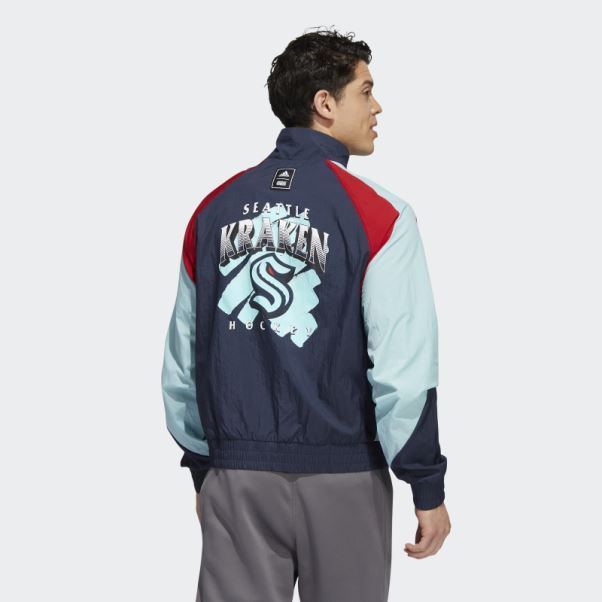 Veste Rétro Adidas Kraken Reverse Bleu Nuit