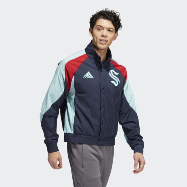 Veste Rétro Adidas Kraken Reverse Bleu Nuit