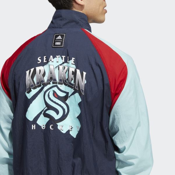 Veste Rétro Adidas Kraken Reverse Bleu Nuit