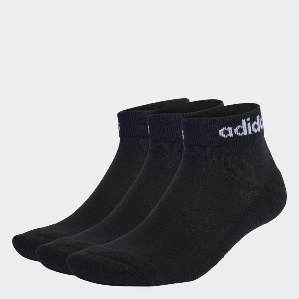 Socquettes Linéaires Chaussettes Coussinées 3 Paires Noir Adidas