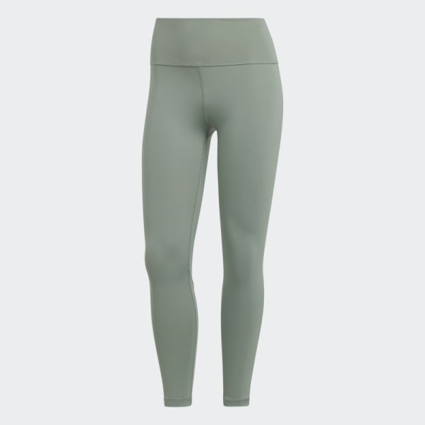 Adidas Optime Training 7/8 Leggings Argent Vert