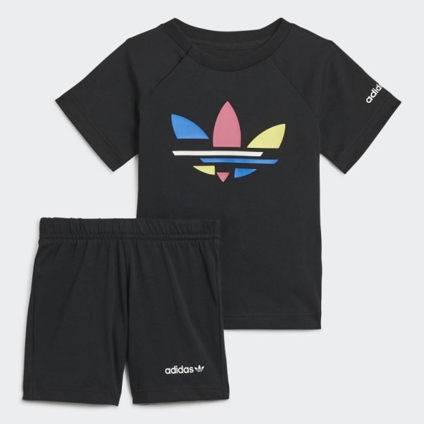 Ensemble Short Et Tee Adicolor Adidas Noir