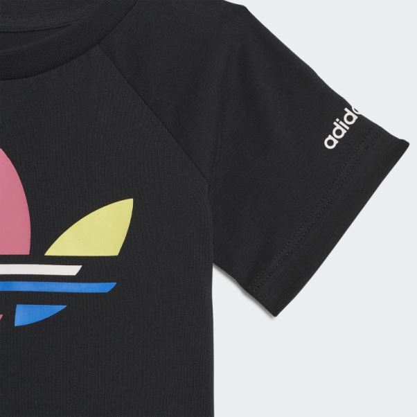 Ensemble Short Et Tee Adicolor Adidas Noir