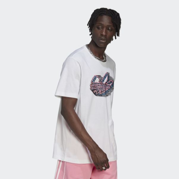 Adidas Rekive Speed Tee Shirt Graphique Trèfle Blanc
