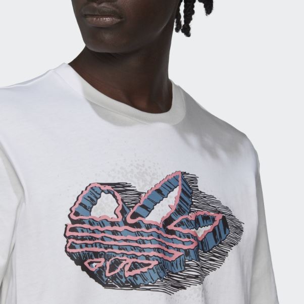 Adidas Rekive Speed Tee Shirt Graphique Trèfle Blanc