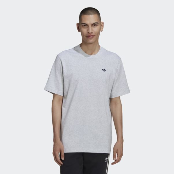 Tee Shirt Adidas Varsity Loose Gris Clair Chiné